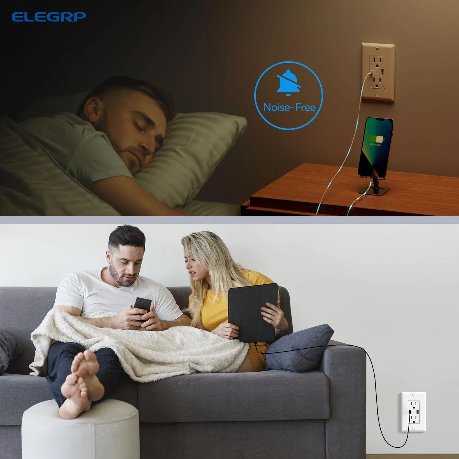 USB A/C, 3.6A 5VDC Total Output Outlet with 15A/20A, Tamper-Resistant Screw Wall Outlet - Image 6