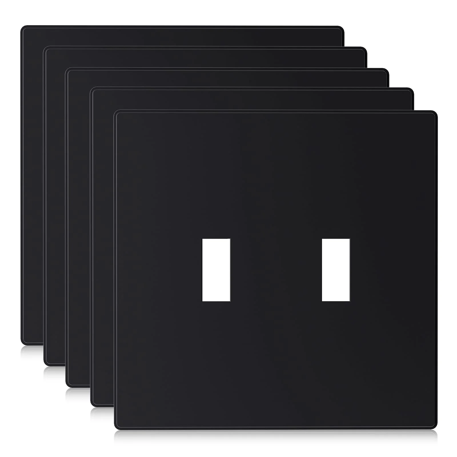 ELEGRP  2-Gang Screwless Toggle Wall Plates, Mid-Size, Unbreakable Thermoplastic Faceplate Cover for Toggle Switches & Dimmer Switches, UL Listed - Image 4