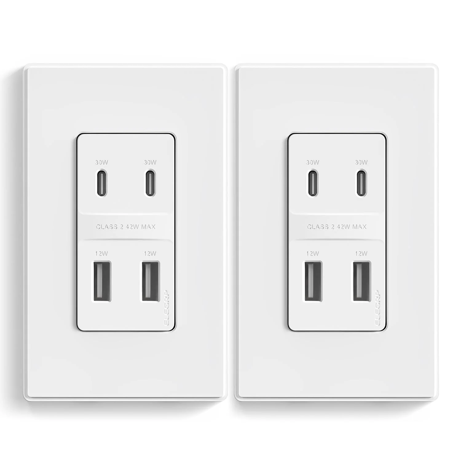 USB C/C/A, 4.2A 5VDC Total Output with 15A/20A, Tamper-Resistant Screw Wall Outlet - Image 25