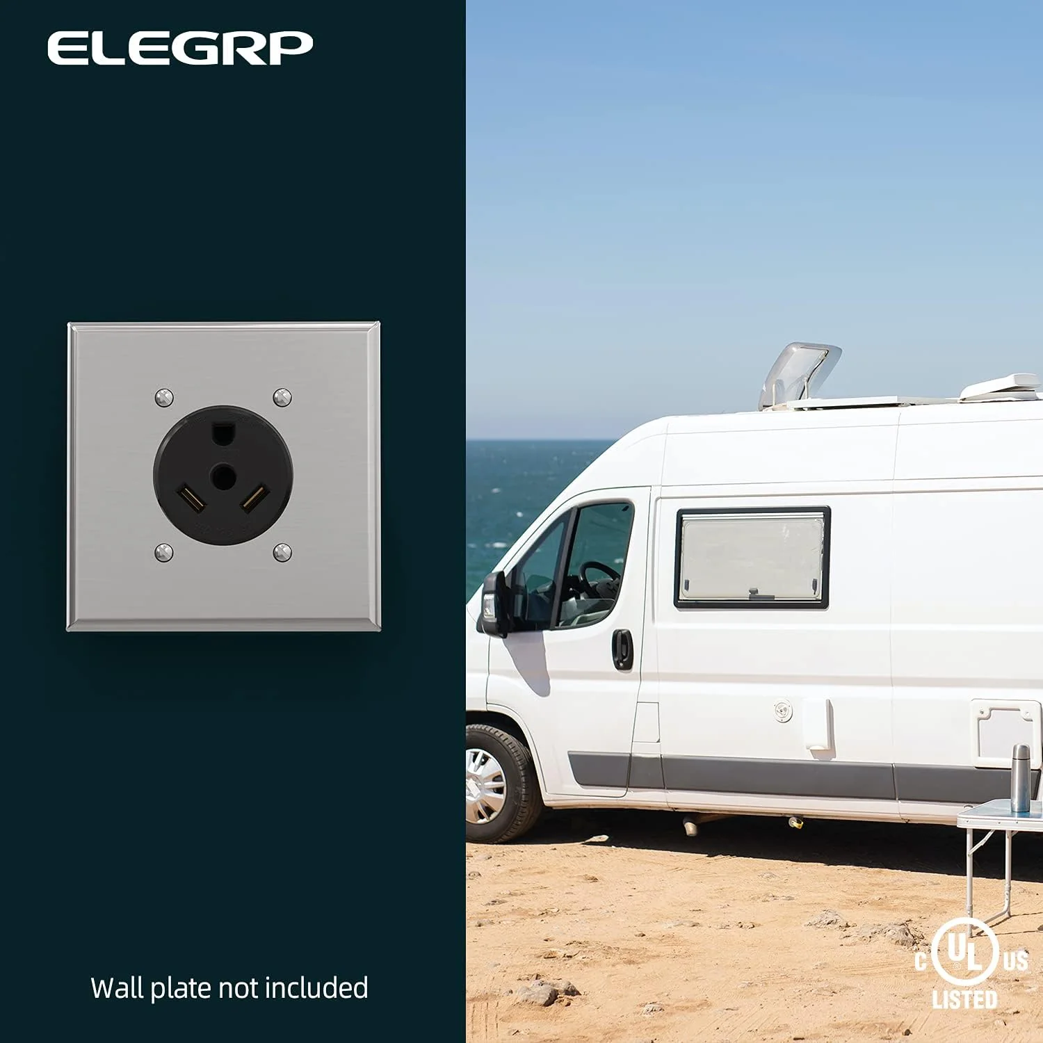 RV Receptacle & Plug Combo, 30A 125V, 2 Pole 3 Wire, NEMA TT-30R/P - Image 8