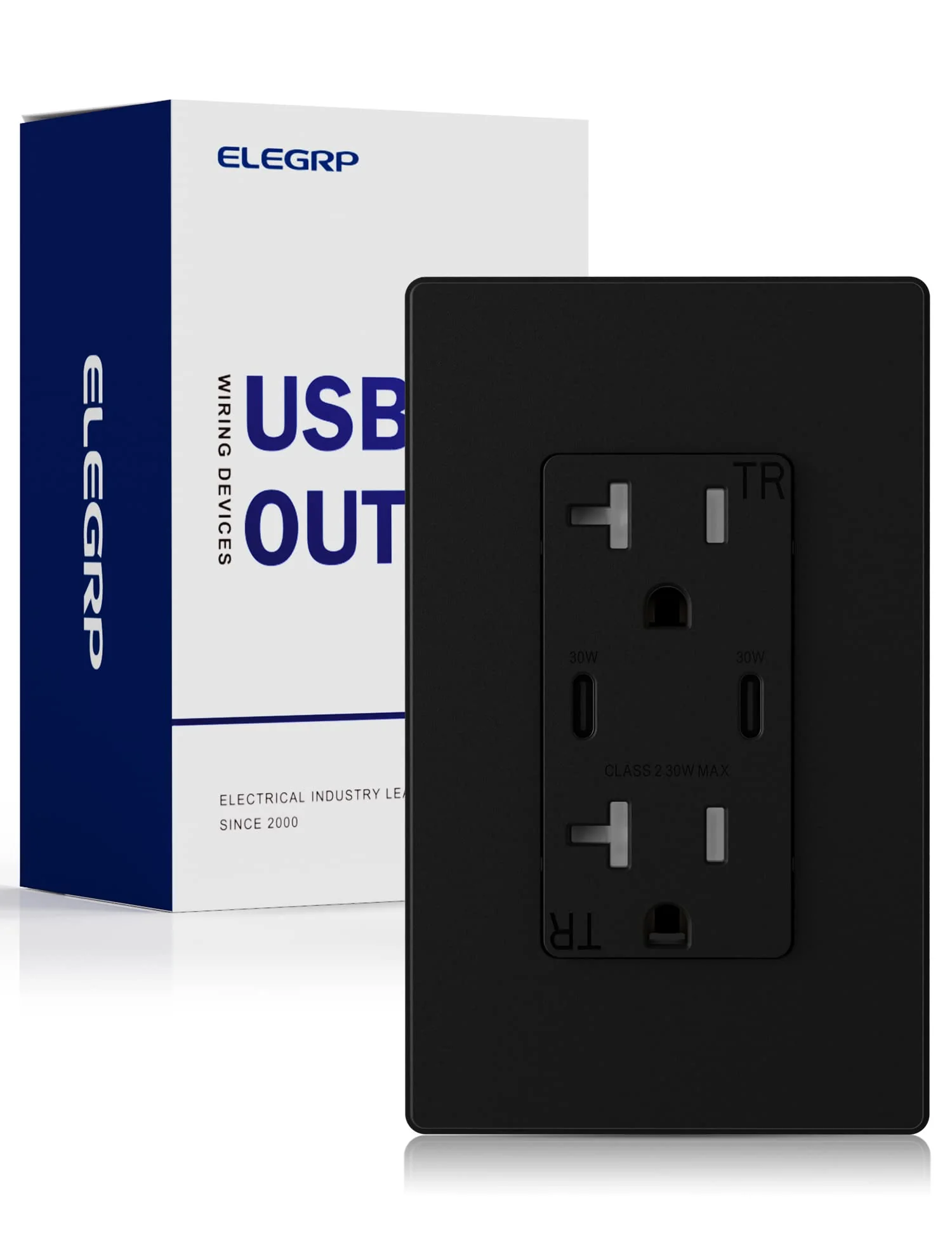 USB C/C, 30W 6.0A Total Output Outlet with 15A/20A, Tamper-Resistant Wall Outlet - Image 7
