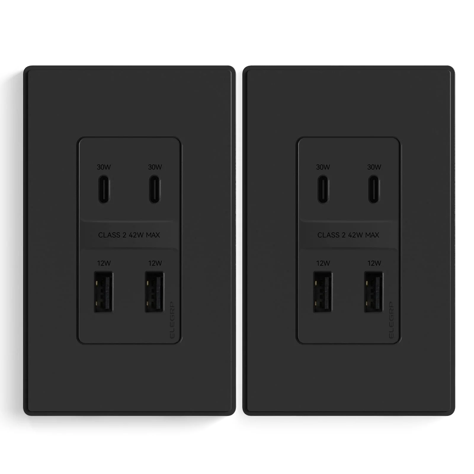 USB C/C/A/A, 42W Total Output, PD3.0 & QC 3.0 Wall Outlet - Image 15