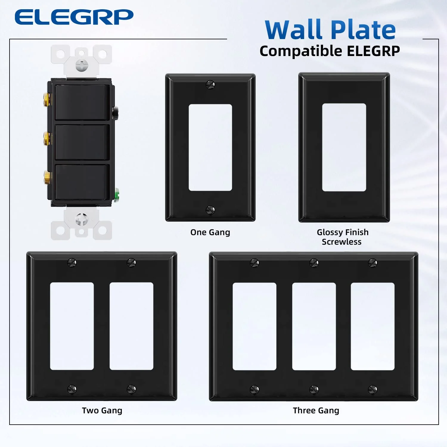 Combination Light Switch, 15A 125V, 3 Single Pole Switches - Image 10