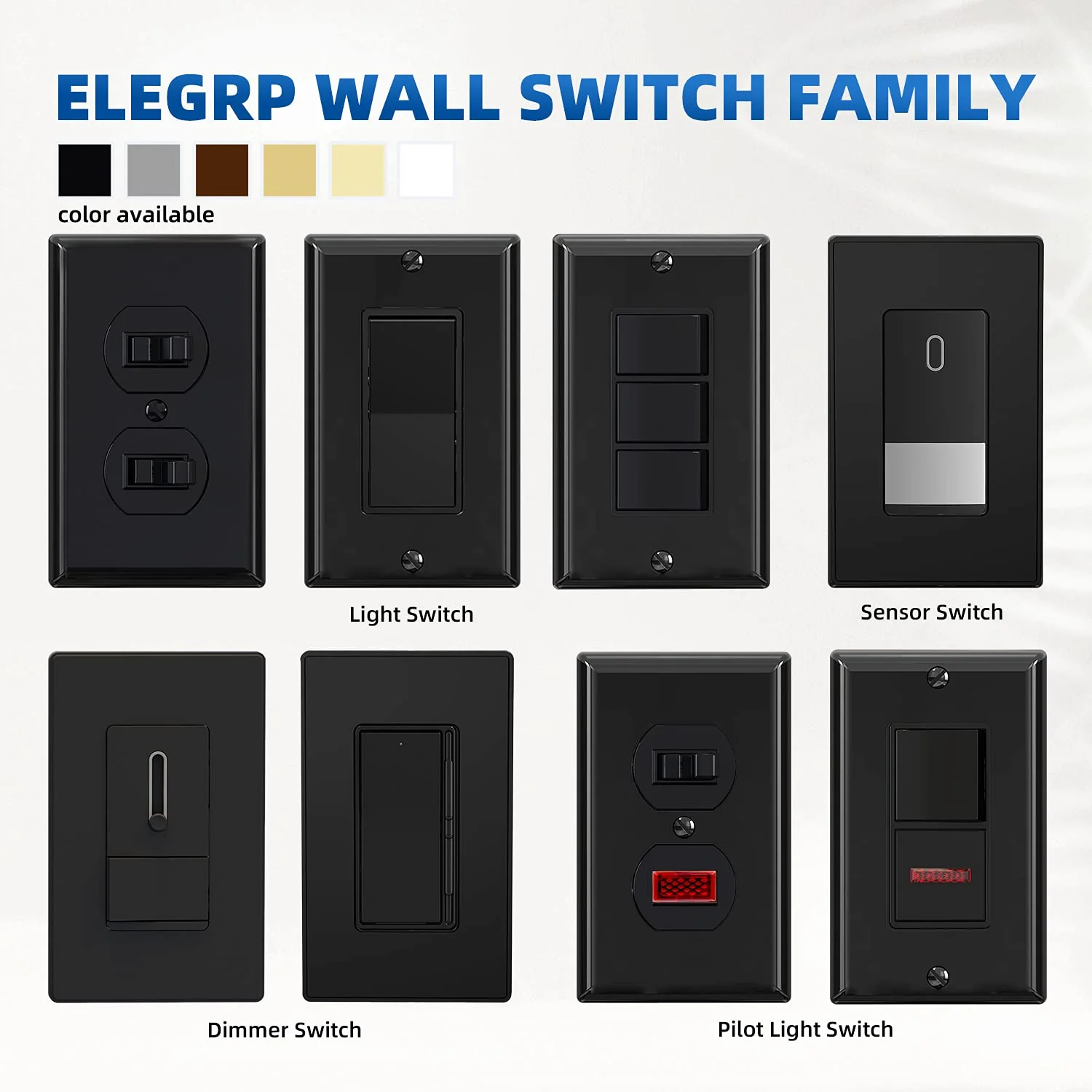 Combination Light Switch, 15A 125V, 3 Single Pole Switches - Image 9