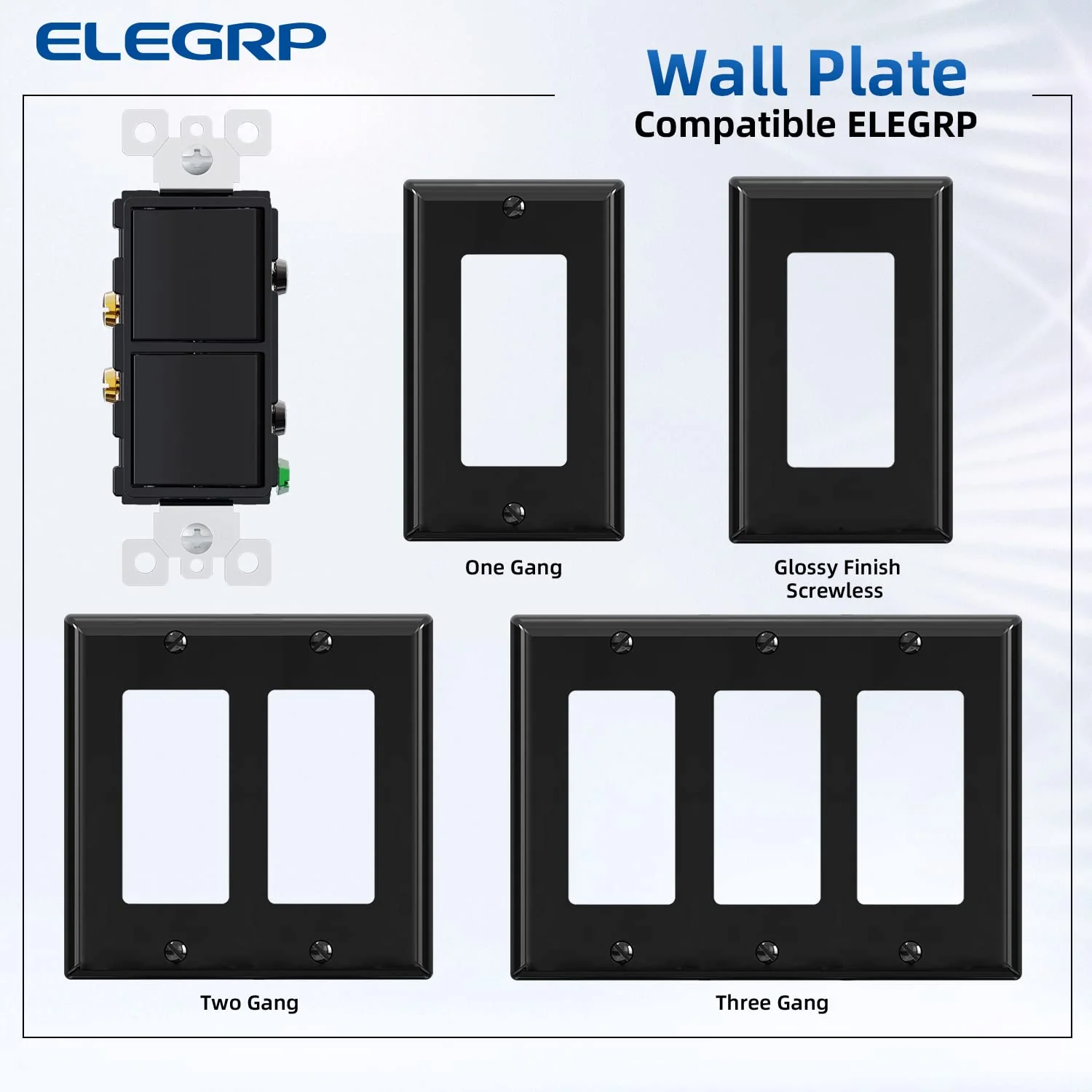 Combination Rocker Light Switch, 15A 125V, Self-Grounding, 2 Single Pole Rocker Switches - Image 10