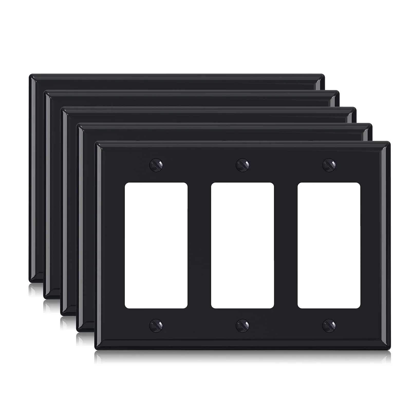 ELEGRP Decorative Wall Plates , 1-Gang, 2-Gang, 3-Gang, Screwless Design, Unbreakable Thermoplastic - Image 8