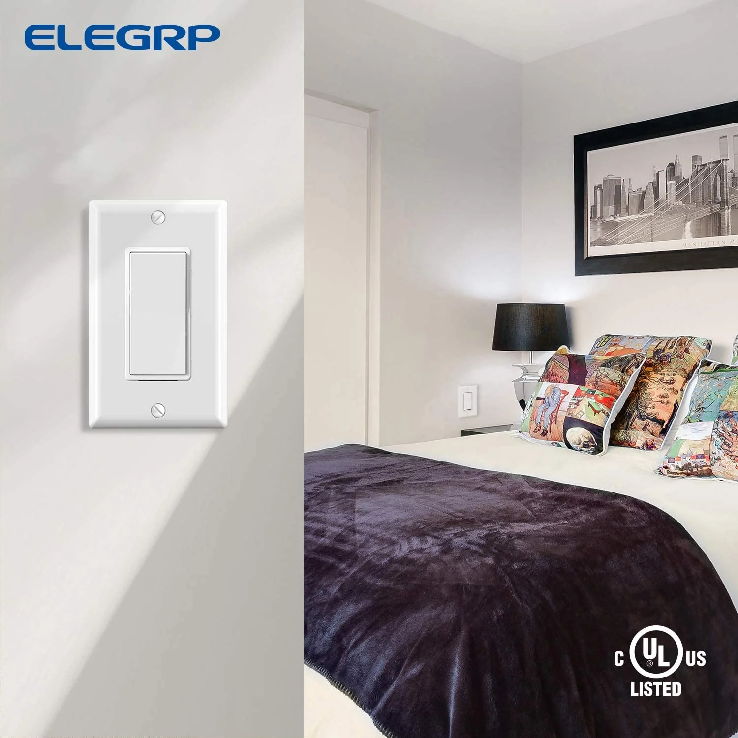 4-Way Decorator Rocker Light Switch, 15A 120/277V, Self-Grounding, 10-Pack - Image 10