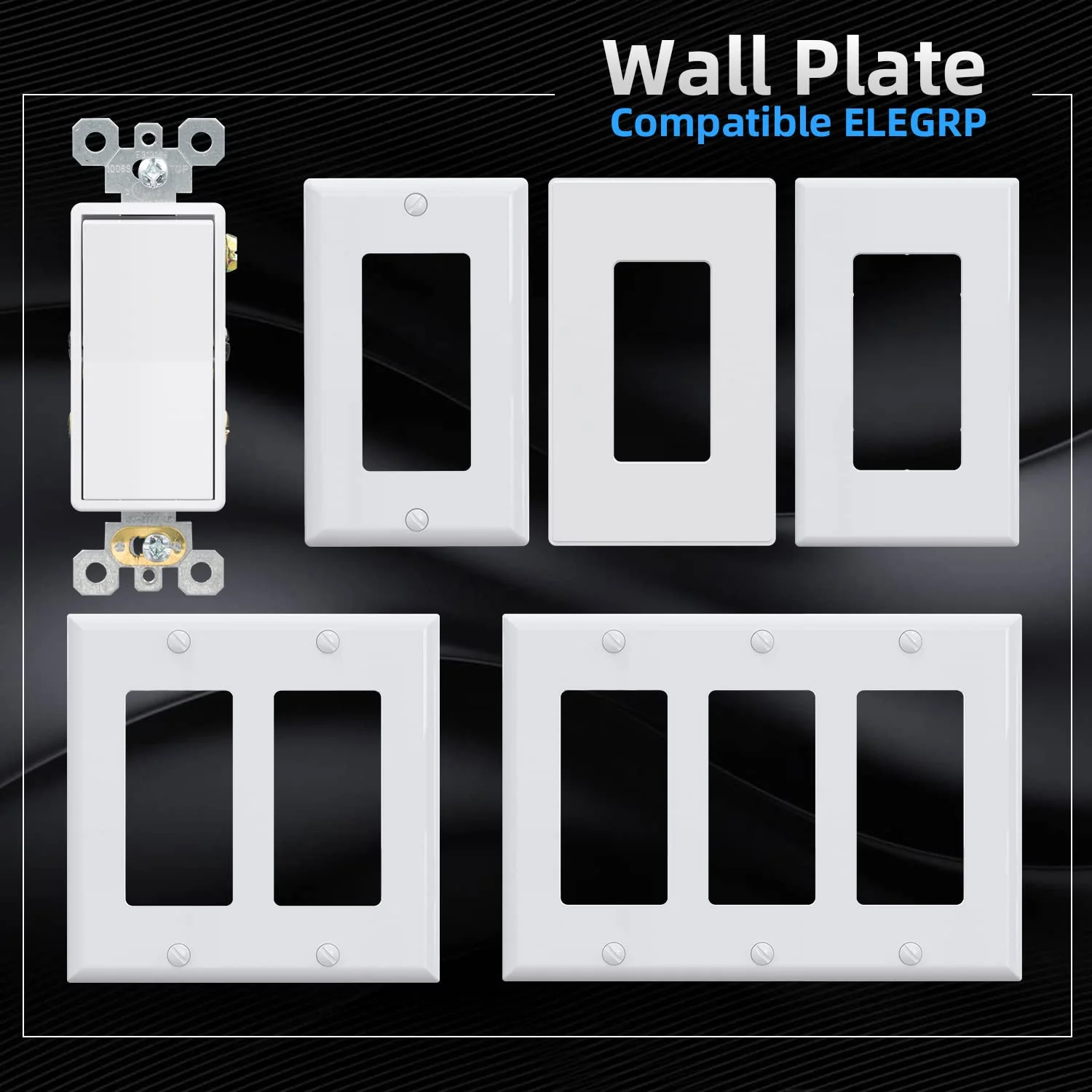 4-Way Decorator Rocker Light Switch, 15A 120/277V, Self-Grounding, 10-Pack - Image 9
