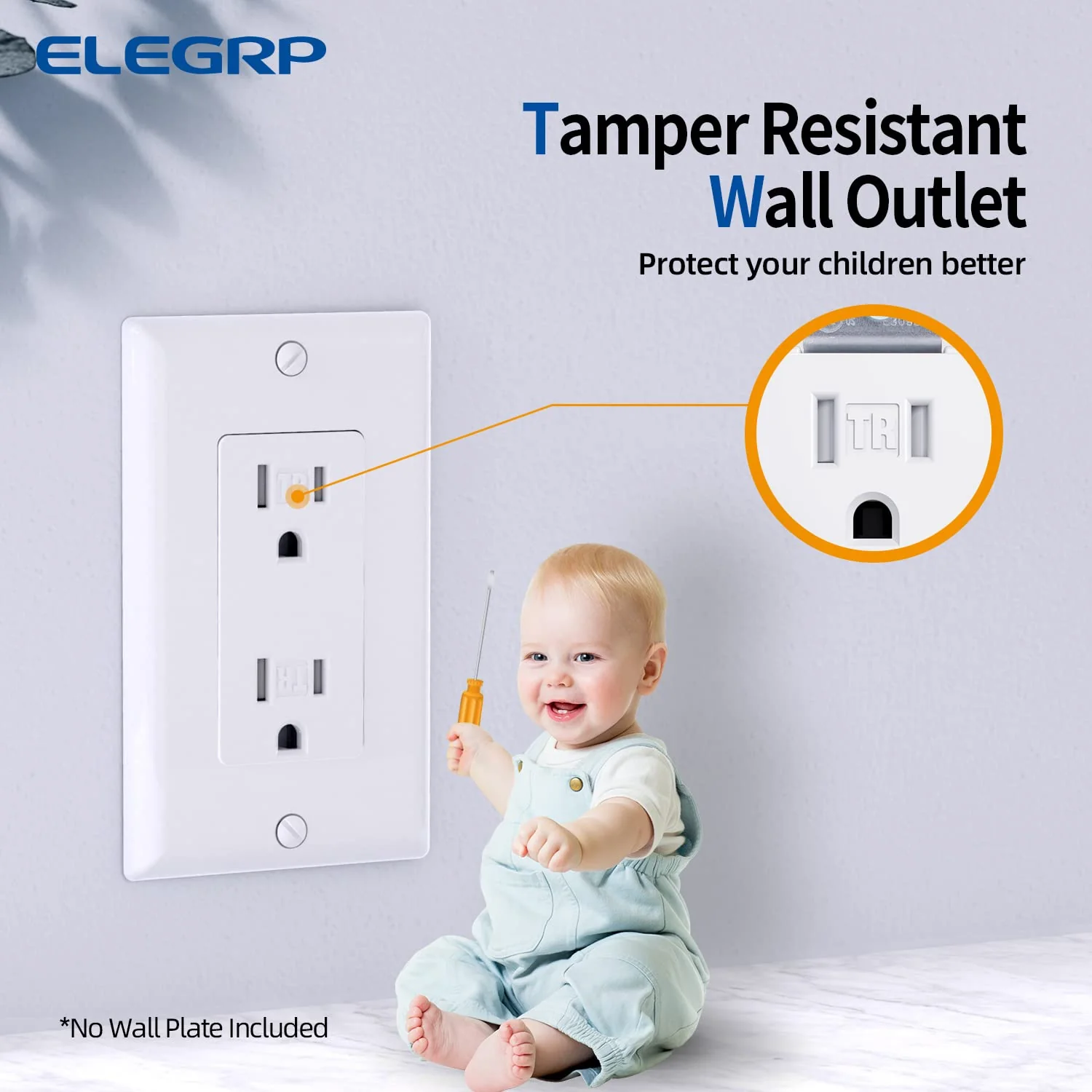 15A 125V, Decorator Wall Outlet Receptacle, Tamper-Resistant, Self-Grounding, 10-Pack - Image 7