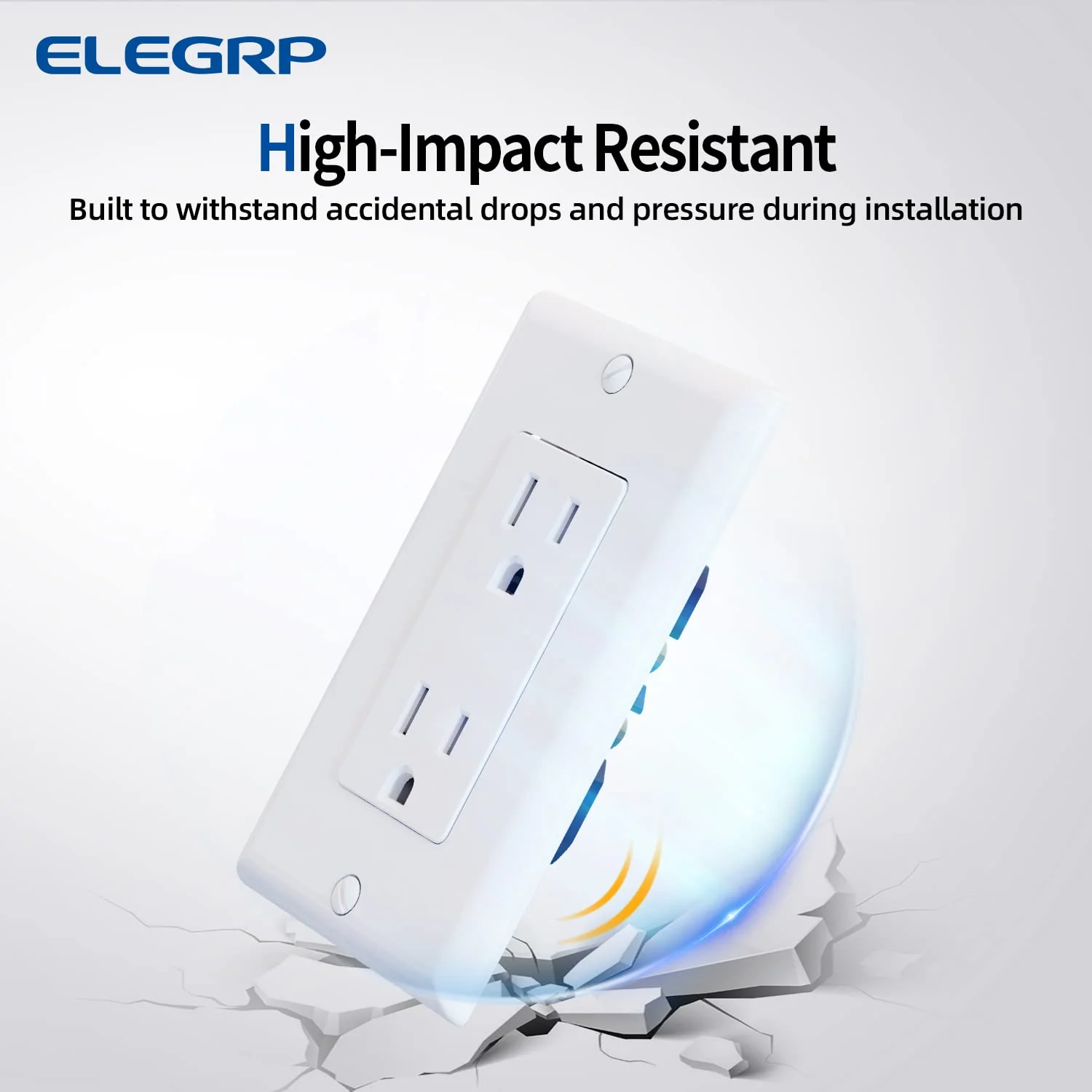15A 125V, Decorator Wall Outlet Receptacle, Self-Grounding, NEMA 5-15R, 10-Pack - Image 7