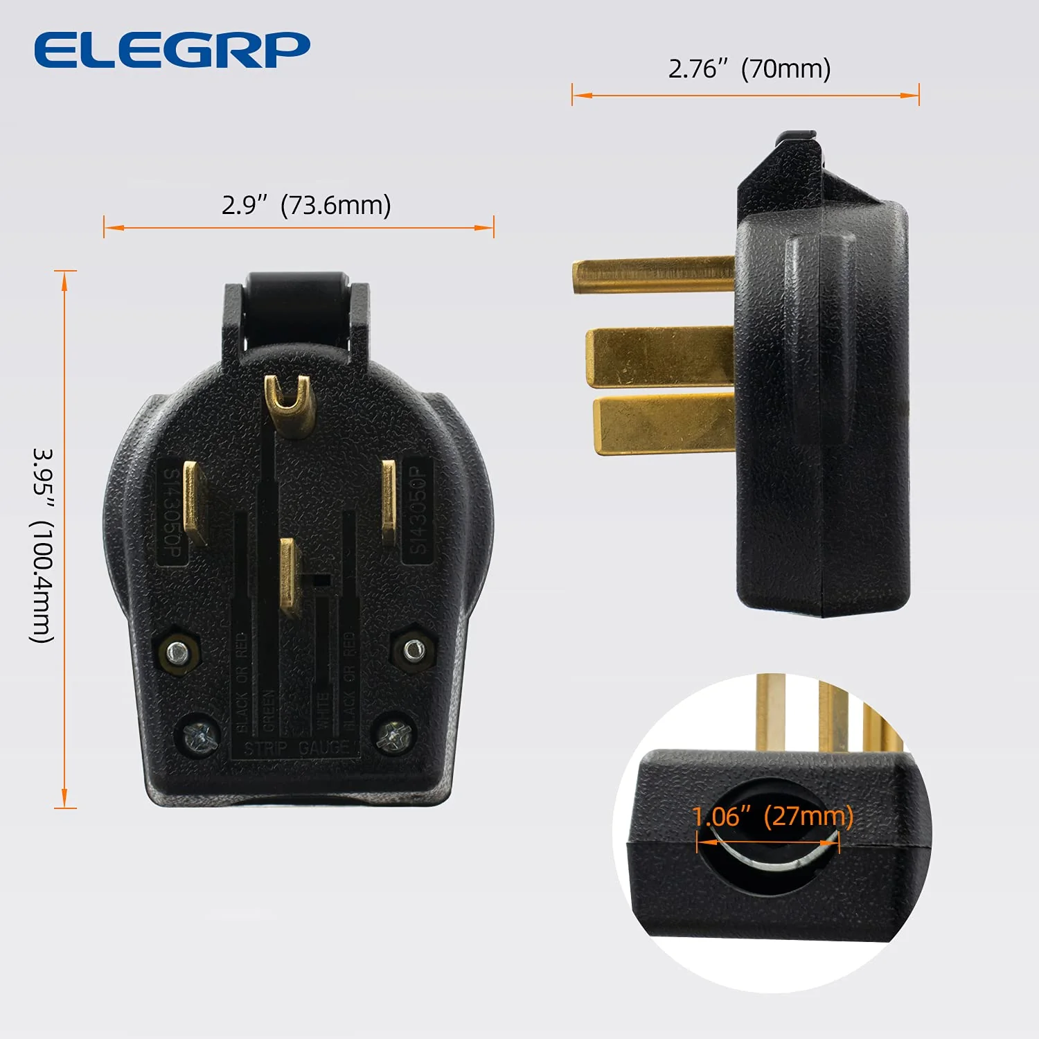 Flush Mount Power Receptacle & Plug Combo, 30A/50A 125-250V, NEMA 14-30R/P & 14-50R/P - Image 10