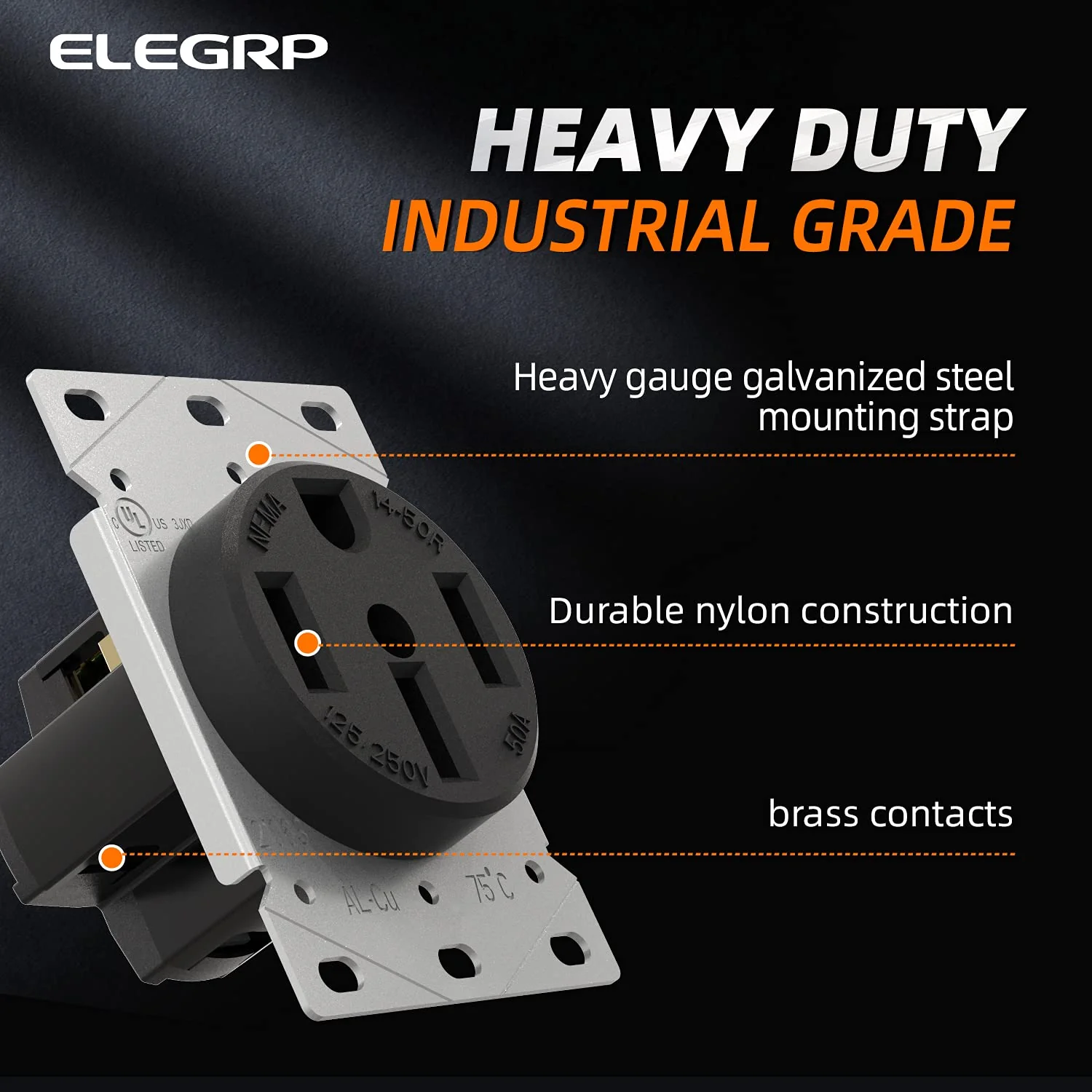 Flush Mount Power Receptacle & Plug Combo, 30A/50A 125-250V, NEMA 14-30R/P & 14-50R/P - Image 12
