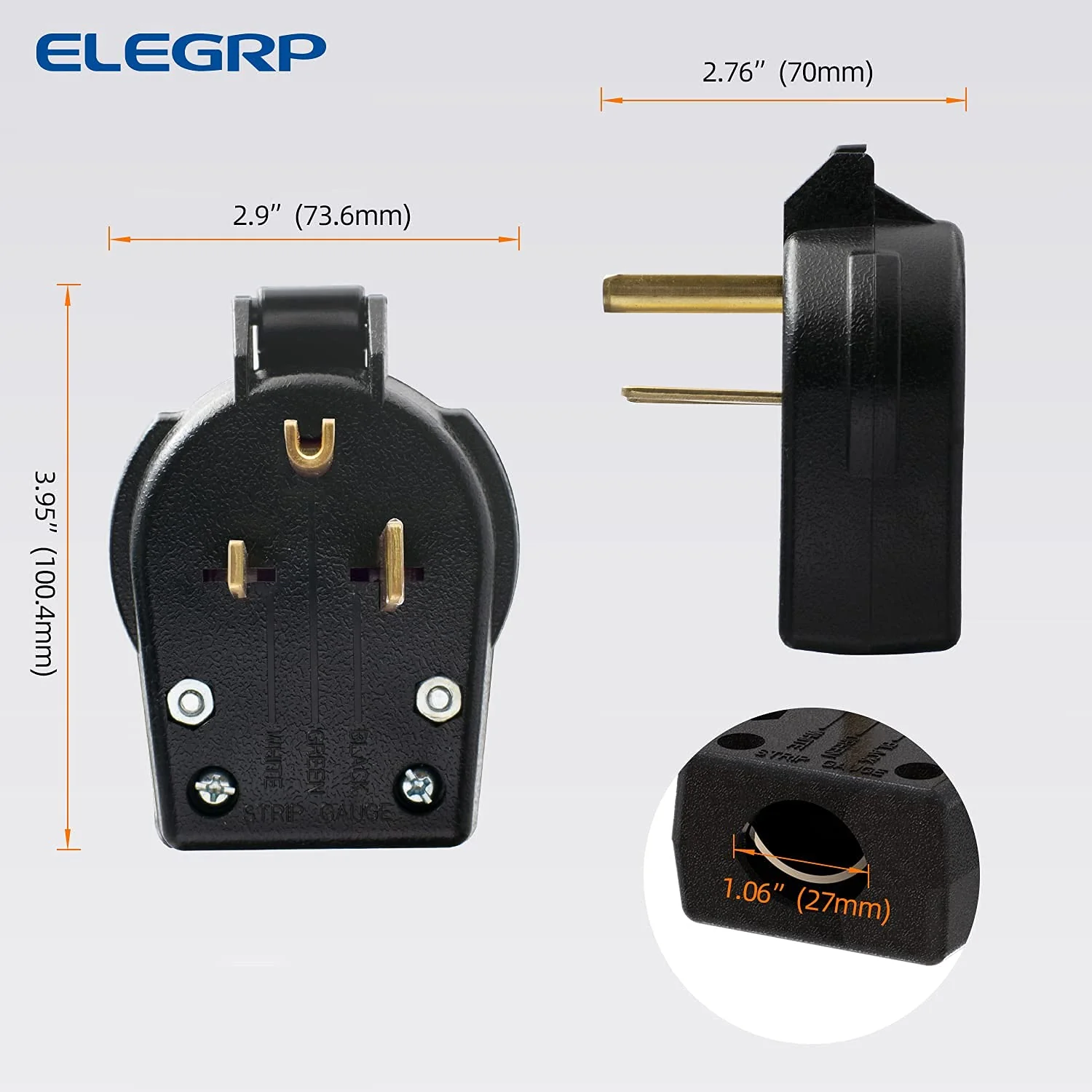 Flush Mount Power Receptacle & Plug Combo, 30A/50A 125-250V, NEMA 6-30R/P & 6-50R/P - Image 12