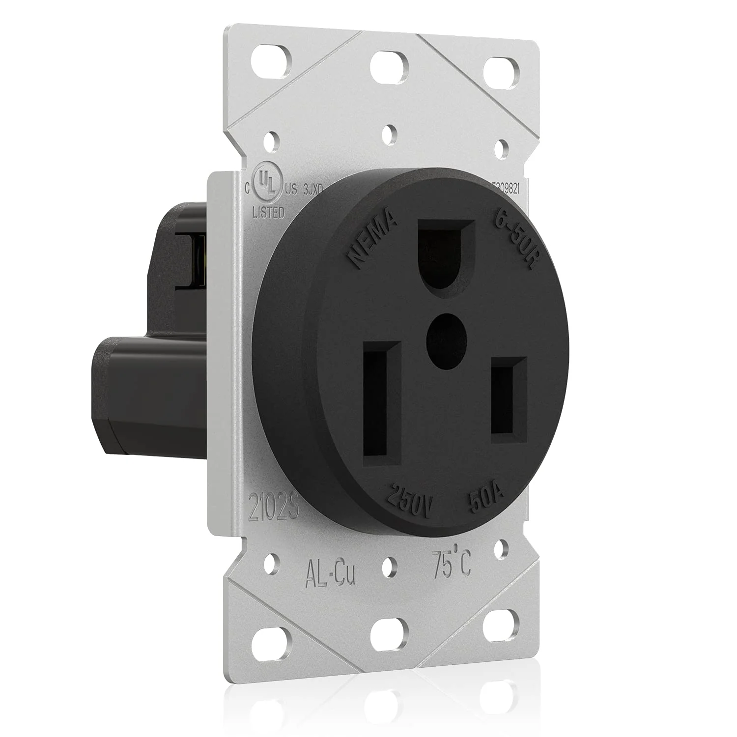 Flush Mount Power Receptacle & Plug Combo, 30A/50A 125-250V, NEMA 6-30R/P & 6-50R/P - Image 3