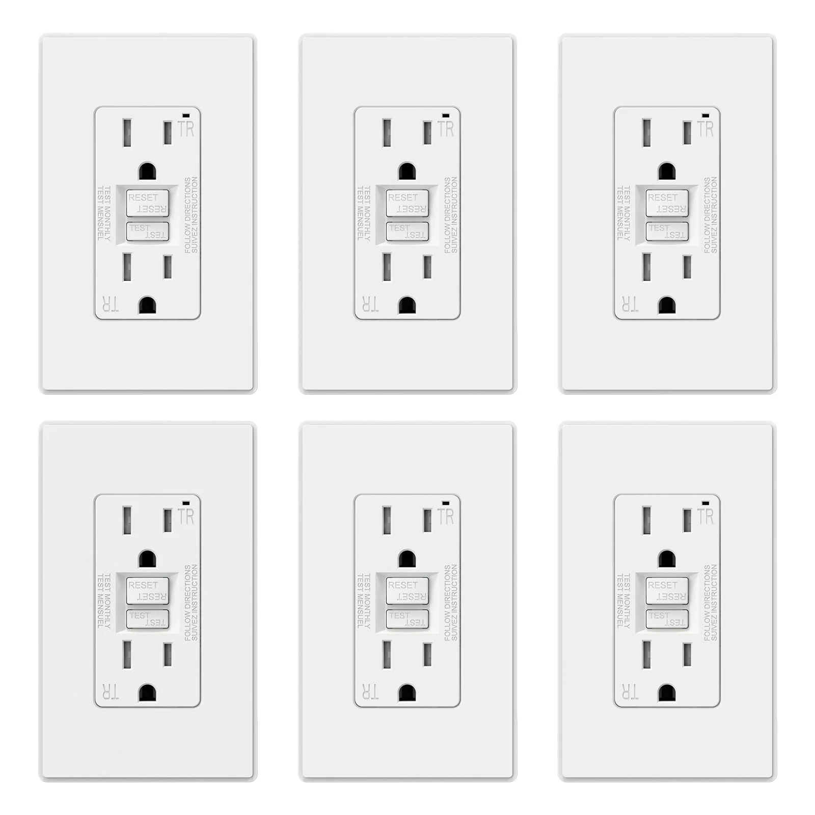 GFCI Outlet, 15A/20A, Self-Test, Tamper-Resistant - Image 11
