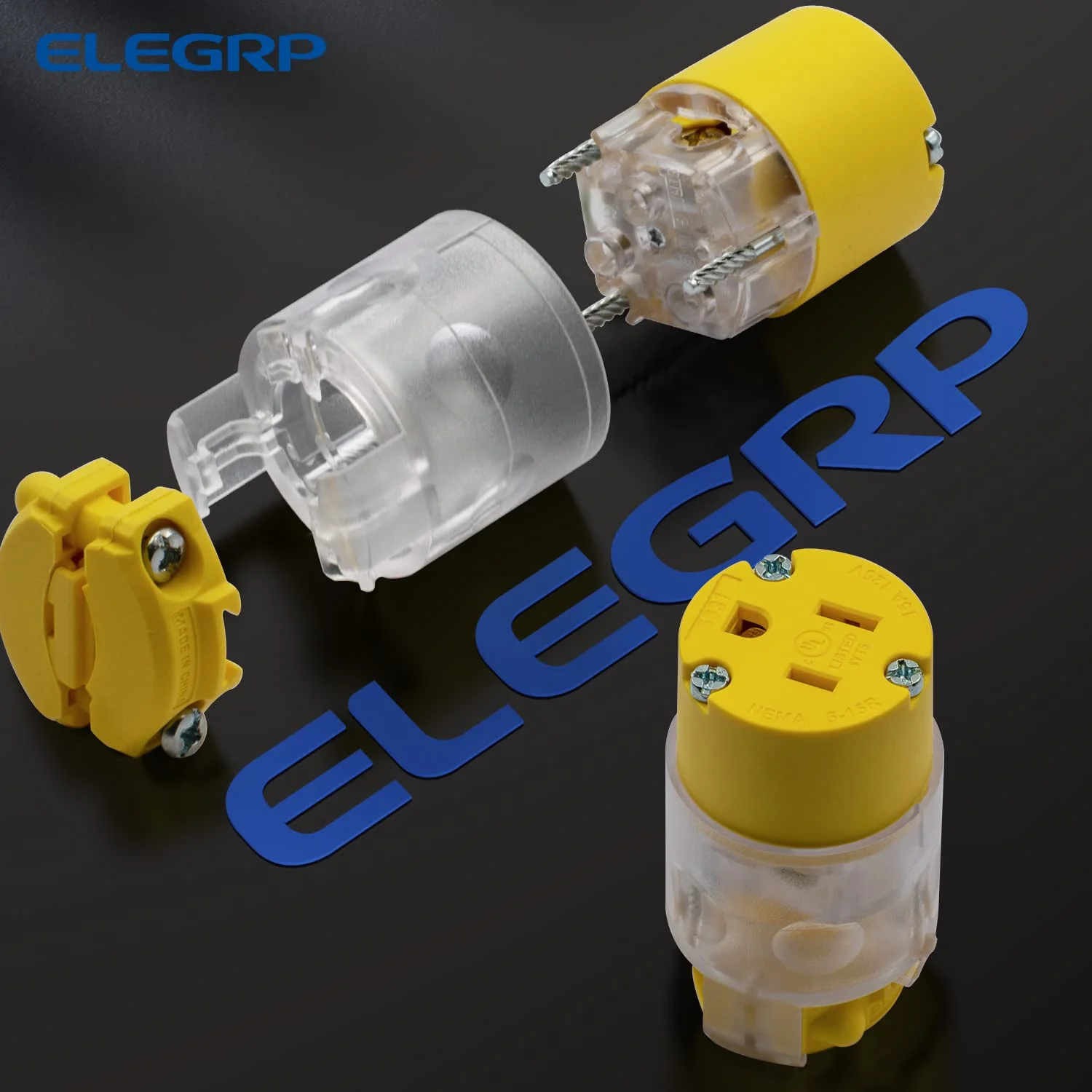 15A 125V, Lighted Straight Blade Electrical Plug and Connector, NEMA 5-15R/P, 2-Pole 3-Wire - Image 11