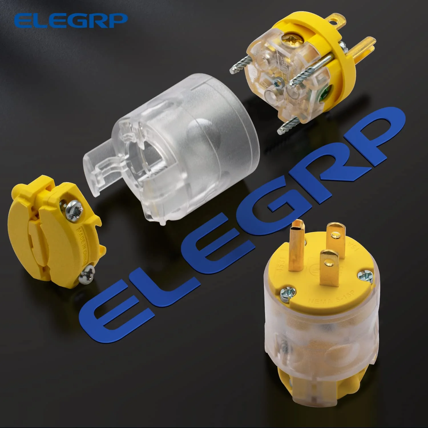 15A 125V, Lighted Straight Blade Electrical Plug and Connector, NEMA 5-15R/P, 2-Pole 3-Wire - Image 15