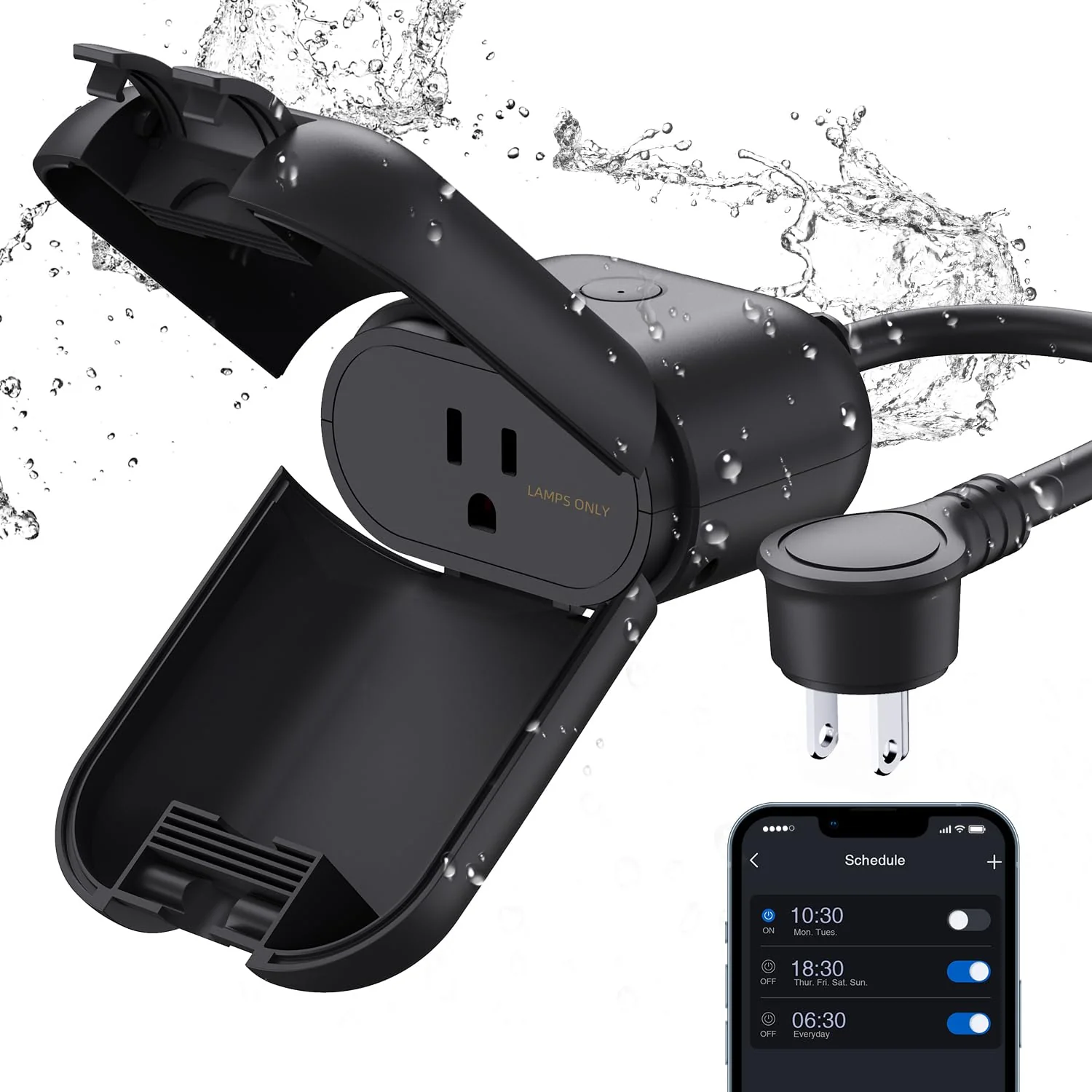 Outdoor Wi-Fi Smart Dimmer Plug, IP66 Waterproof - Image 3