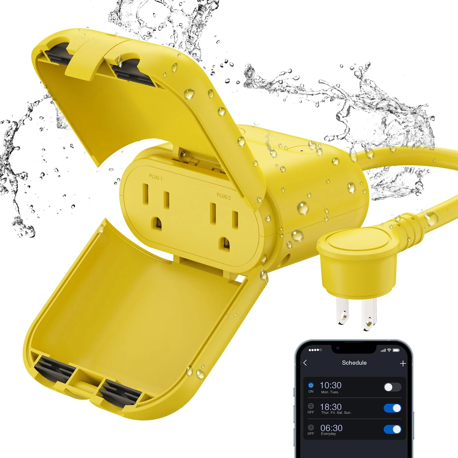 Outdoor Wi-Fi Smart Dimmer Plug with 2 Individually Controlled Sockets, IP66 Waterproof - Image 9