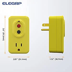 Portable GFCI Adapter, 15A 125V, 5-15P 3-Prong Grounding, Single Outlet - Image 9