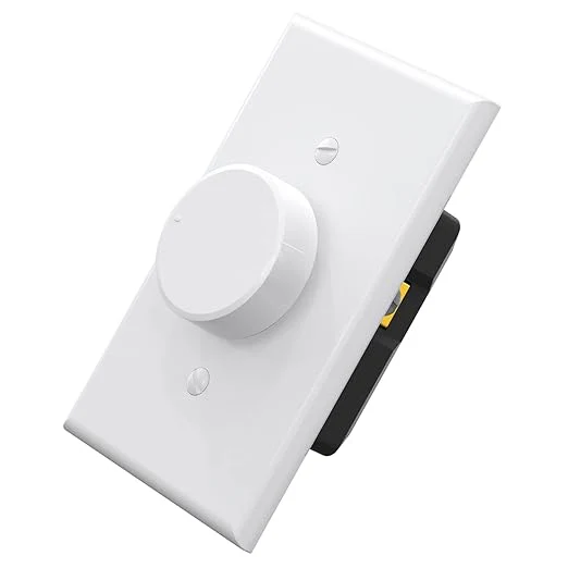 Rotary Dimmer Switch for LED/CFL/Incandescent Bulbs, Single Pole/3-Way