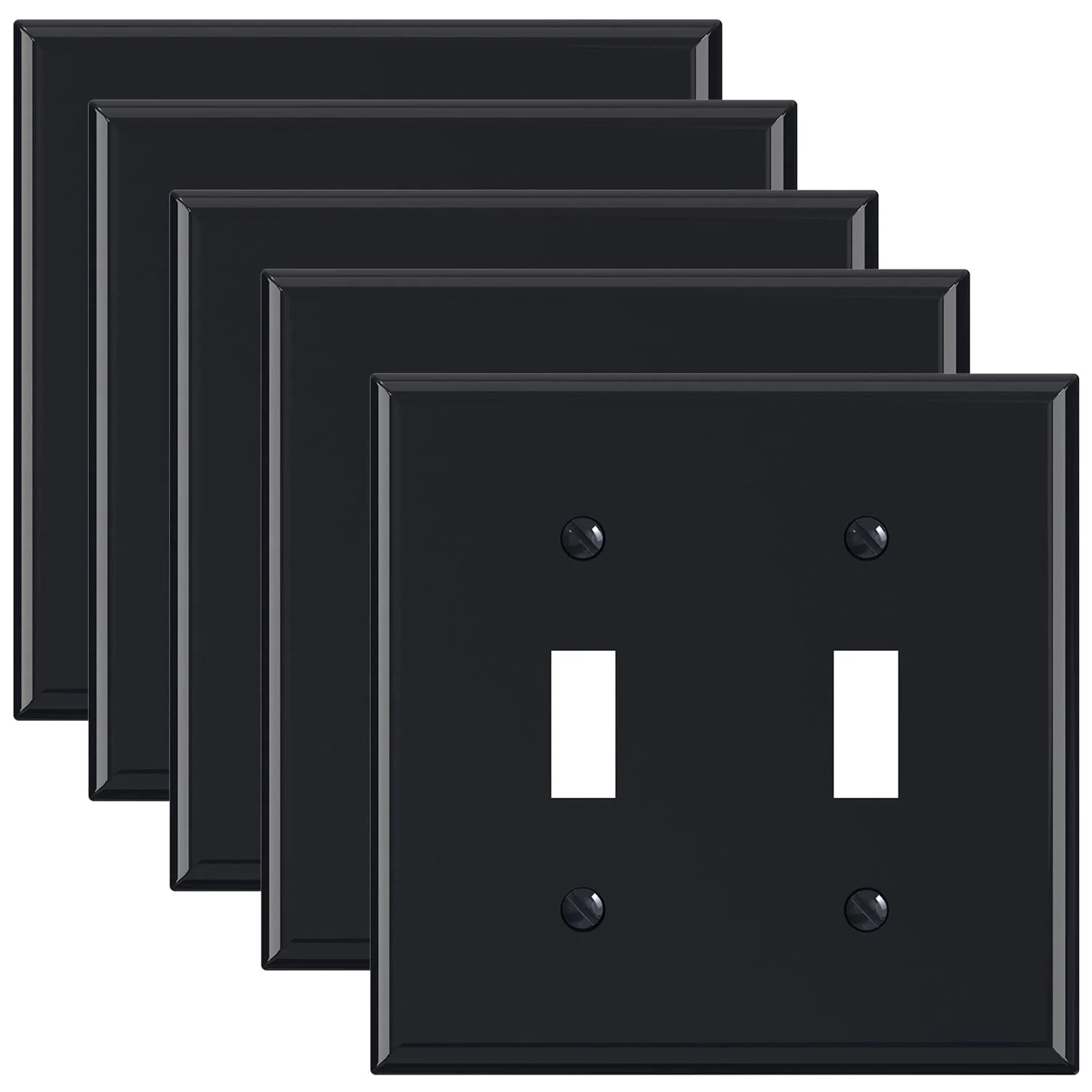 ELEGRP Toggle Switch Wall Plates, Mid-Size 1-Gang & 2-Gang Unbreakable Thermoplastic Covers for Toggle Dimmer Switches, UL Listed - Image 4