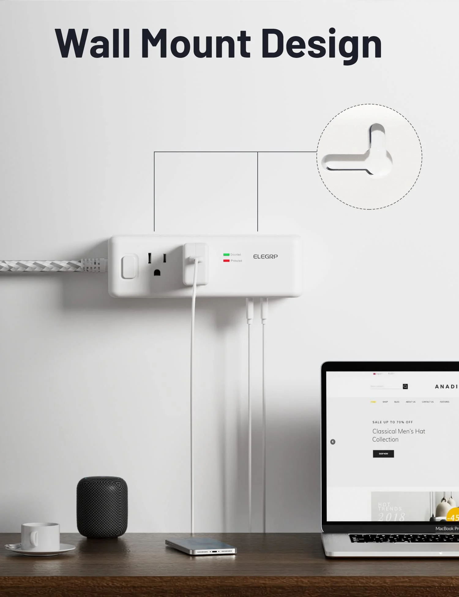 ELEGRP Travel Power Strip - Image 9