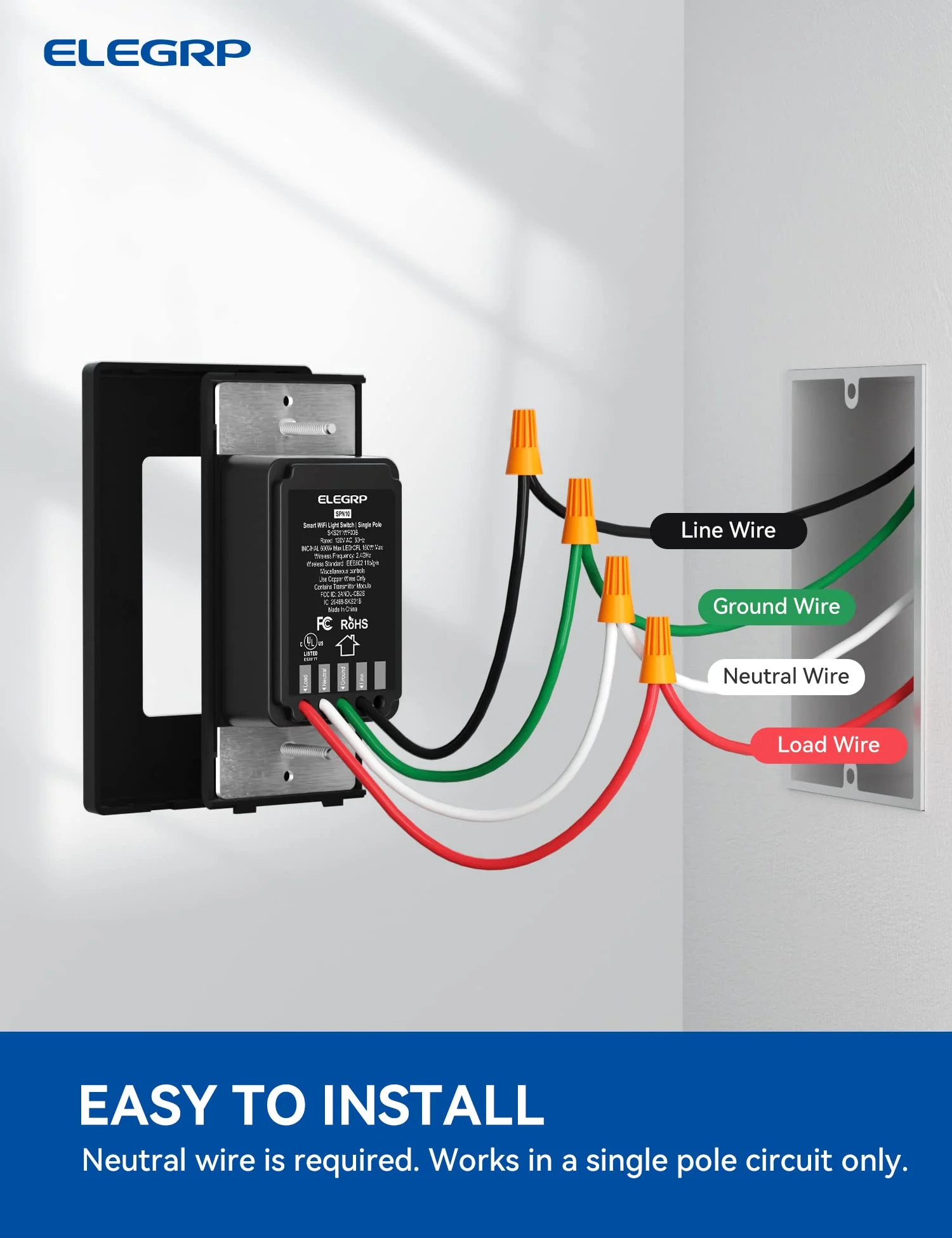 Wi-Fi Smart Light Switch with Voice & App Control, Single Pole/3-Way - Image 11