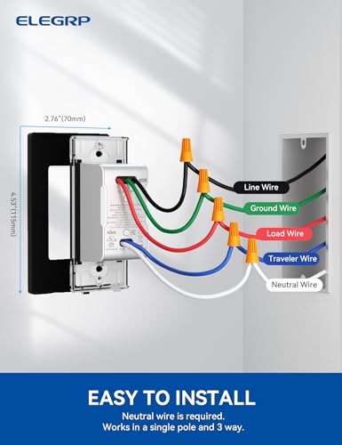 Wi-Fi Smart Motion Sensor Switch with Voice & App Control, Single Pole or 3-Way - Image 4