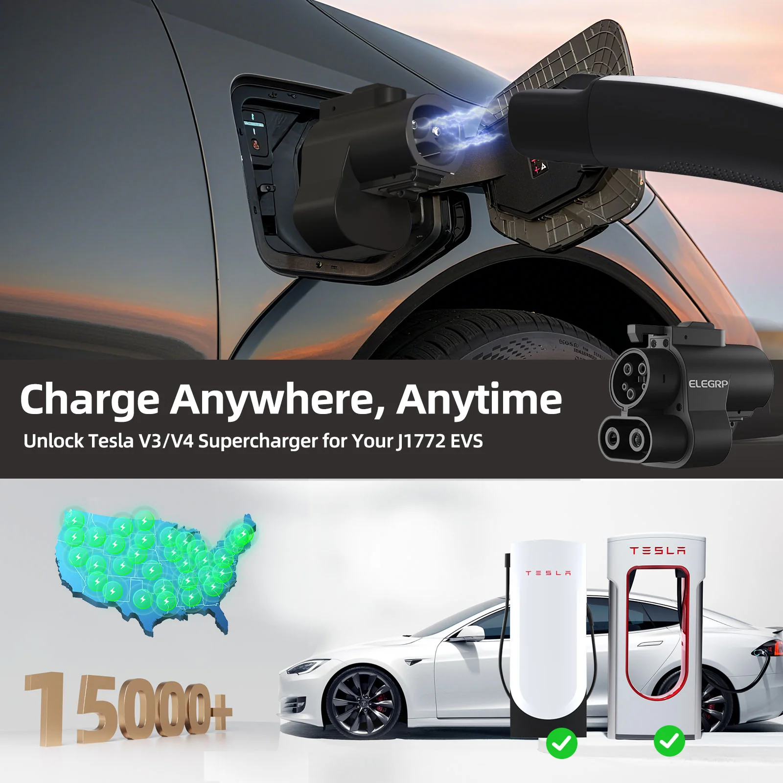 EV Charging Adapter 500A 1000V DC, NACS Charger to CCS1 Vehicle - Image 5